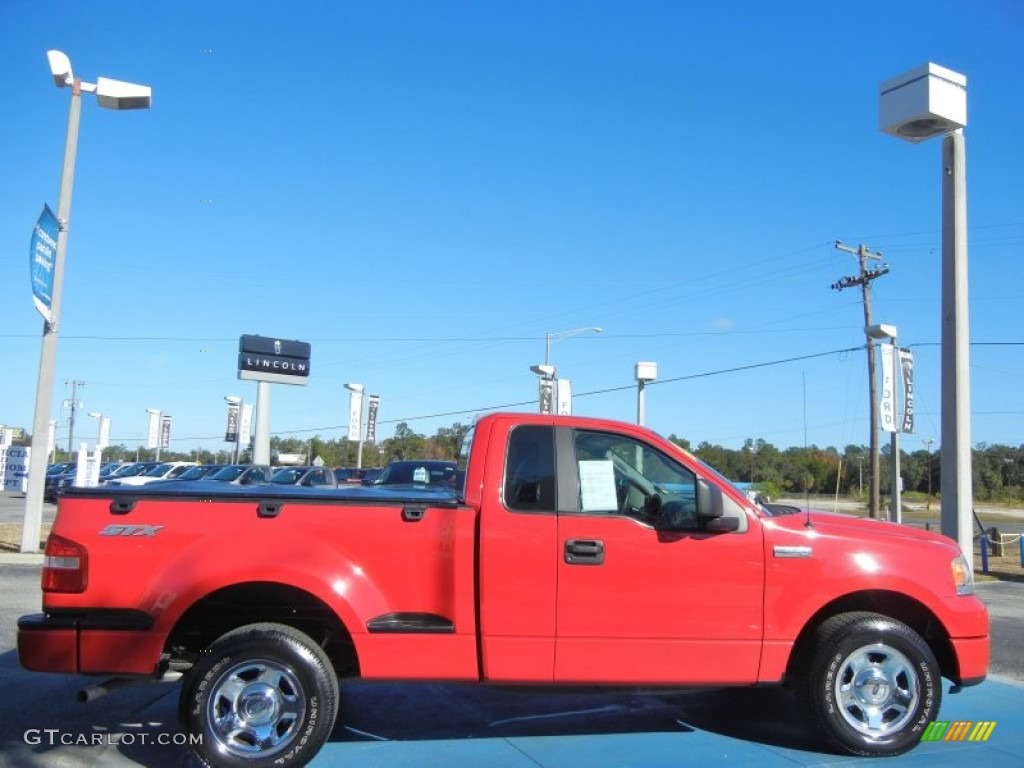 2005 F150 STX Regular Cab Flareside - Bright Red / Medium Flint Grey photo #8