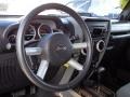 2009 Jeep Wrangler Dark Slate Gray/Medium Slate Gray Interior Steering Wheel Photo