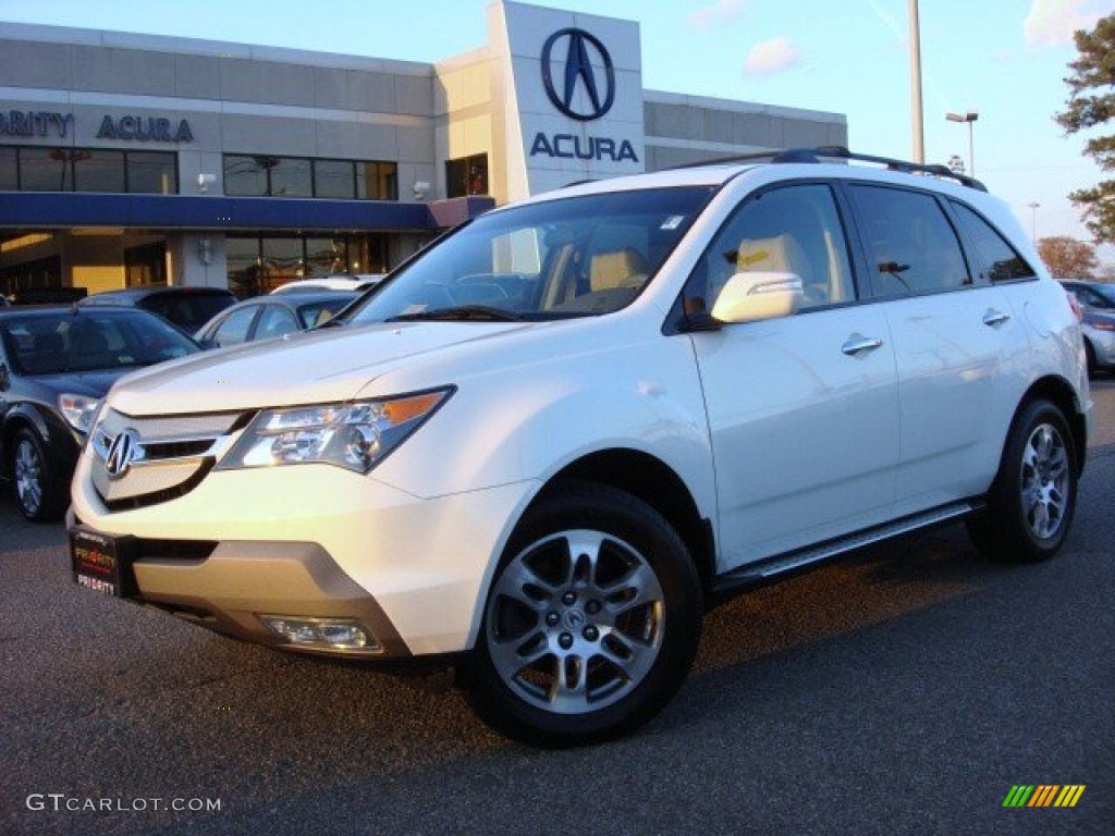 2007 MDX Technology - Aspen White Pearl / Parchment photo #2
