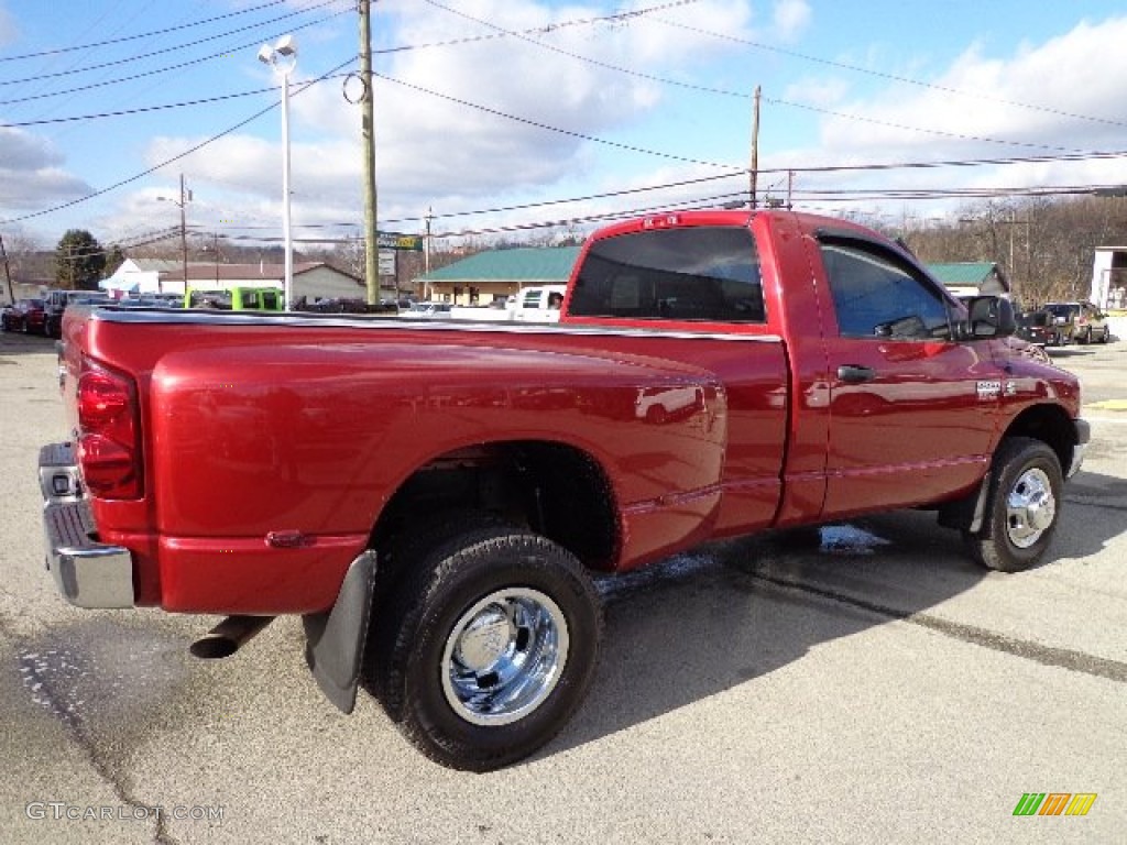 Inferno Red Crystal Pearl 2008 Dodge Ram 3500 ST Regular Cab 4x4 Dually Exterior Photo #74409382