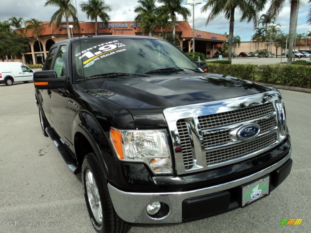2010 F150 Lariat SuperCrew - Tuxedo Black / Tan photo #1