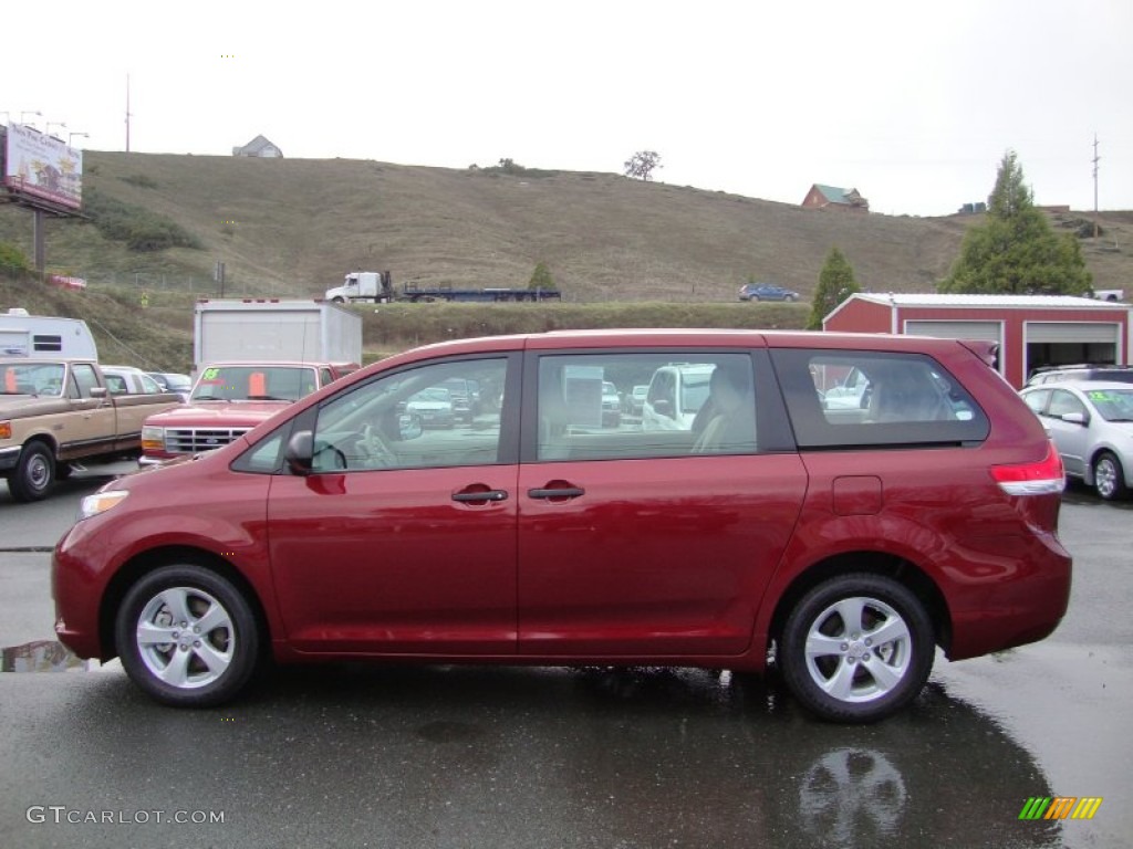 Salsa Red Pearl 2012 Toyota Sienna Standard Sienna Model Exterior Photo #74413115