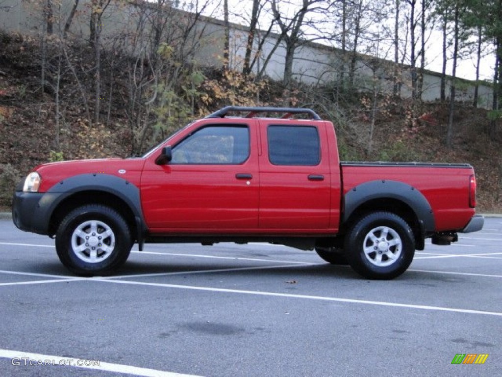 2001 Frontier XE V6 Crew Cab - Aztec Red / Gray photo #5