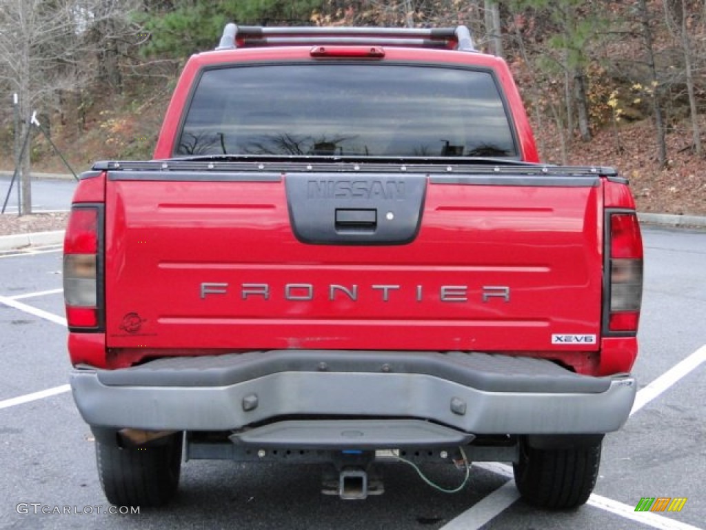 2001 Frontier XE V6 Crew Cab - Aztec Red / Gray photo #8