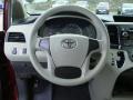 Bisque 2012 Toyota Sienna Standard Sienna Model Steering Wheel