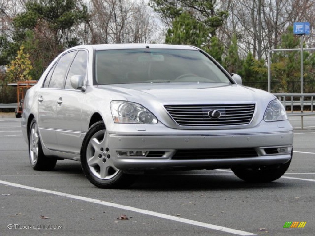 2004 Lexus LS 430 Cashmere Steering Wheel Photo #74413516