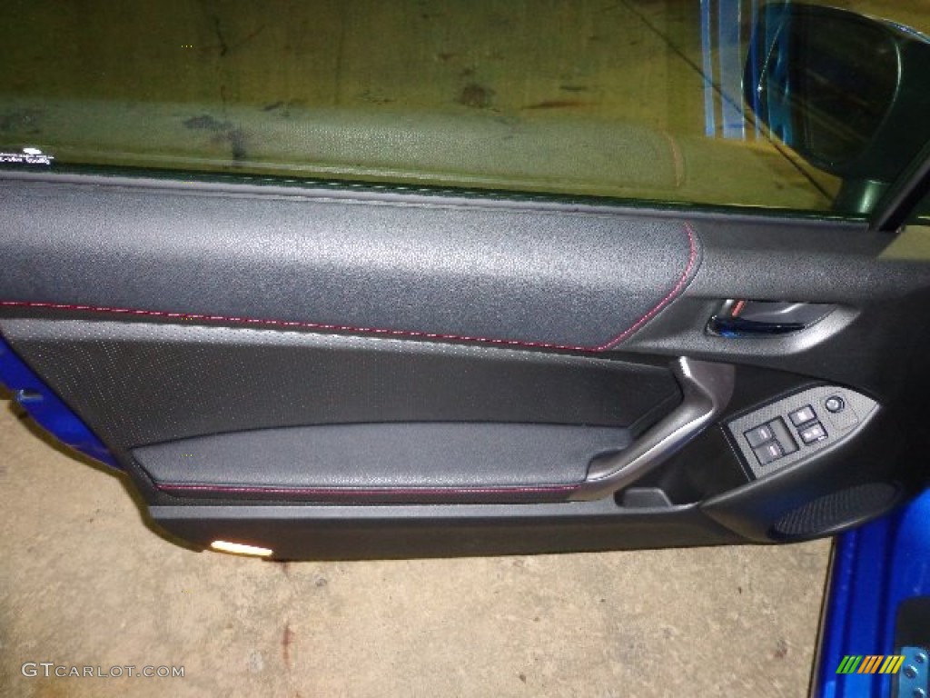 2013 Subaru BRZ Limited Black Leather/Alcantara Door Panel Photo #74415559