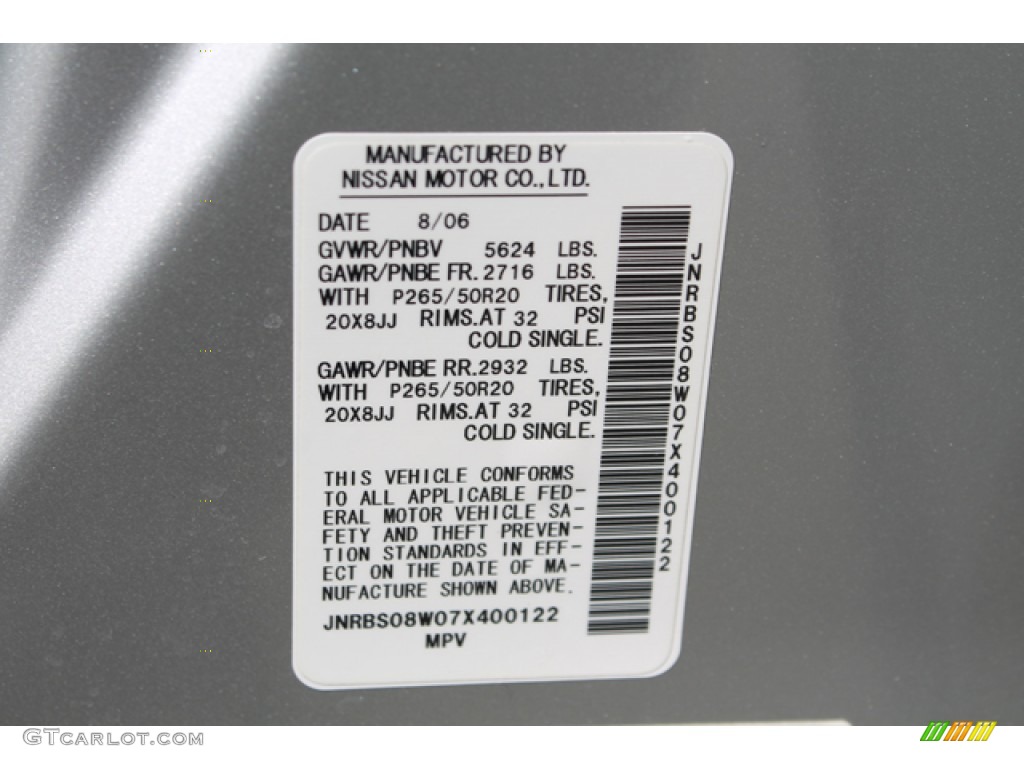 2007 FX 45 AWD - Liquid Platinum Metallic / Graphite photo #32