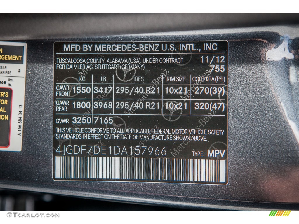 2013 GL Color Code 755 for Steel Grey Metallic Photo #74416513