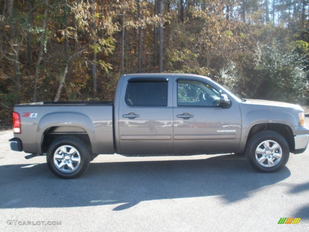 2012 Sierra 1500 SLT Crew Cab 4x4 - Mocha Steel Metallic / Very Dark Cashmere/Light Cashmere photo #2