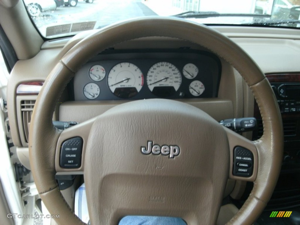 2004 Grand Cherokee Limited 4x4 - Stone White / Taupe photo #13
