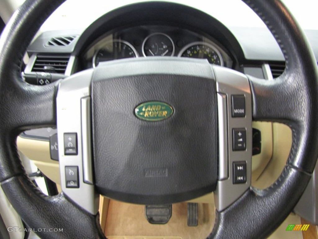 2008 Land Rover Range Rover Sport HSE Almond Steering Wheel Photo #74417012