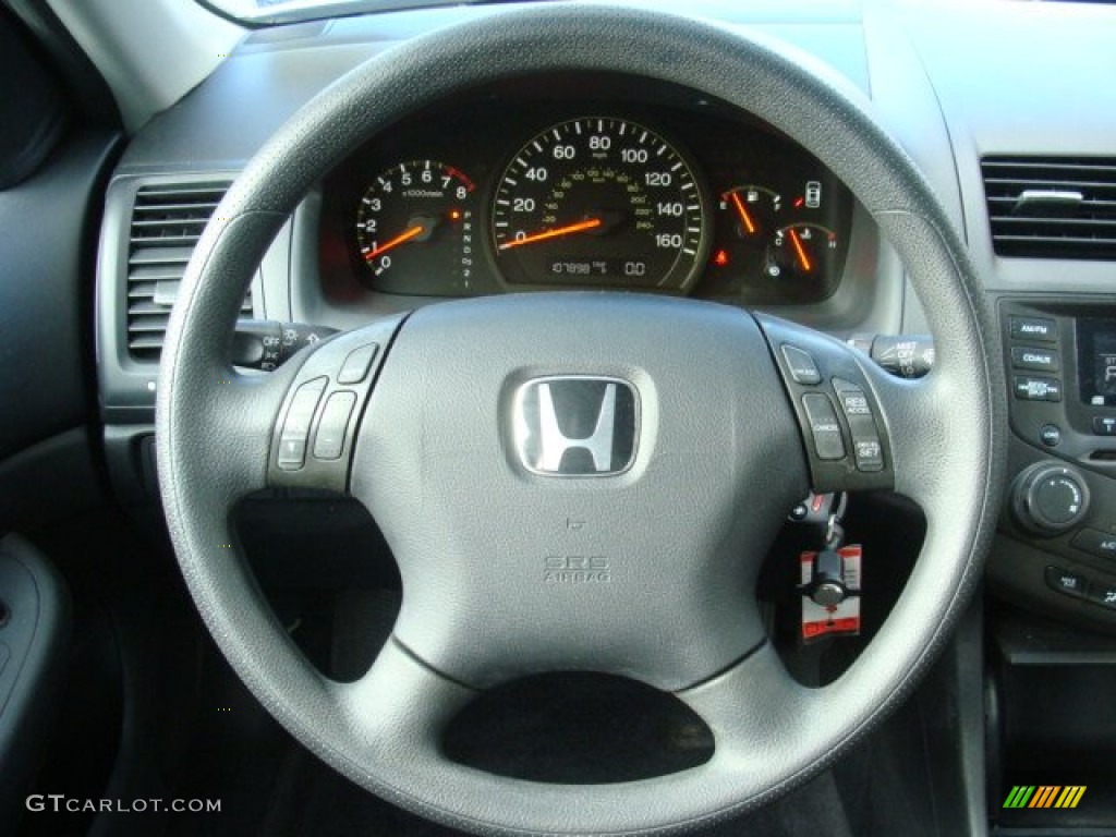 2004 Honda Accord LX V6 Sedan Black Steering Wheel Photo #74418130