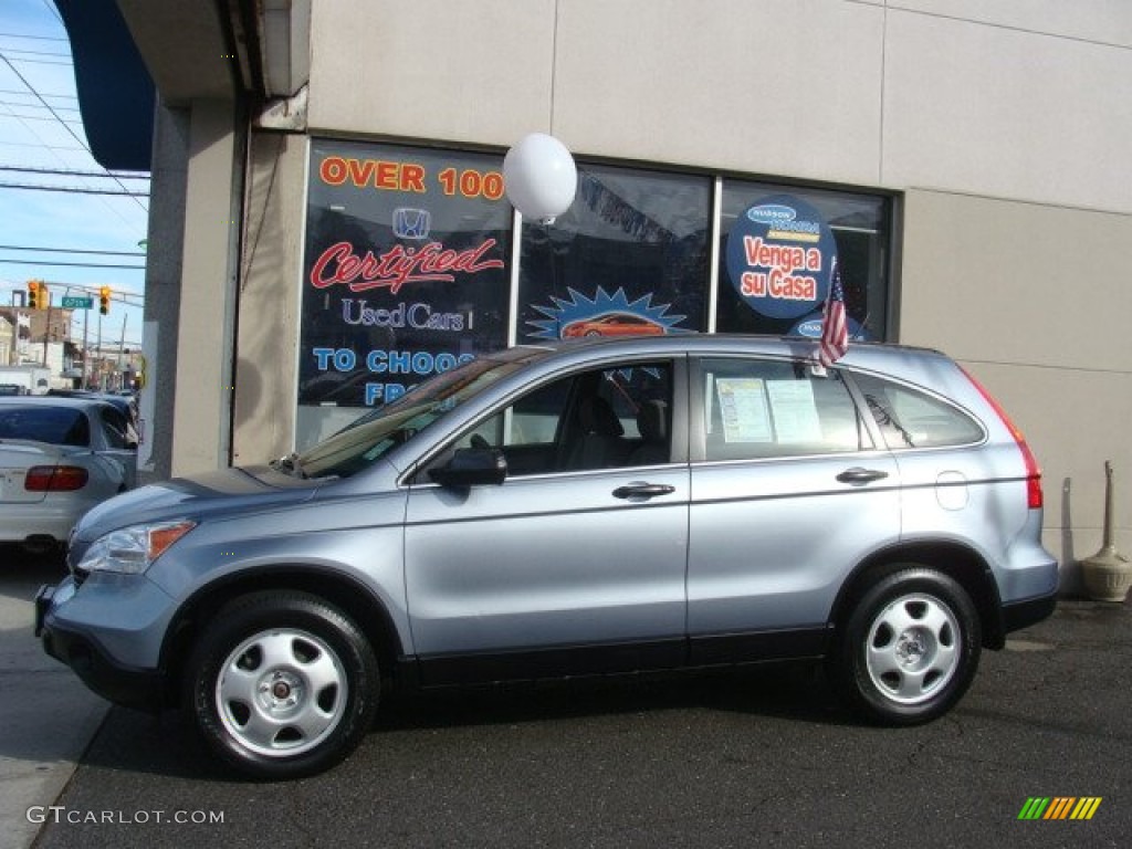 2009 CR-V LX 4WD - Glacier Blue Metallic / Gray photo #3