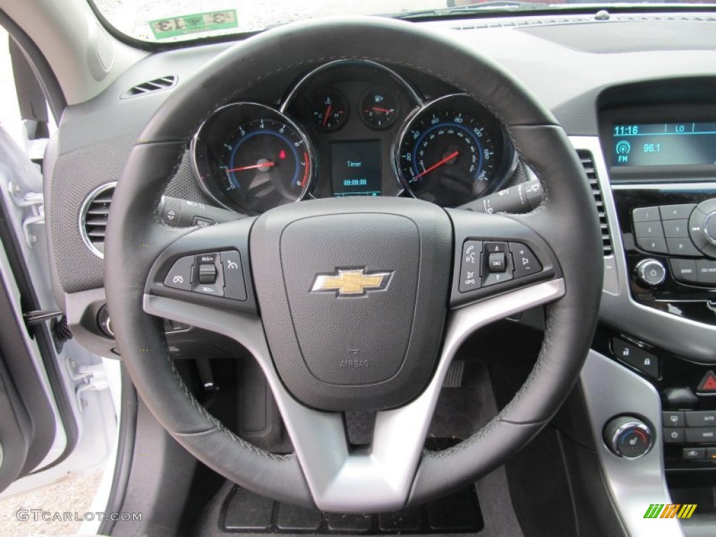 2012 Chevrolet Cruze LTZ/RS Jet Black Steering Wheel Photo #74418758