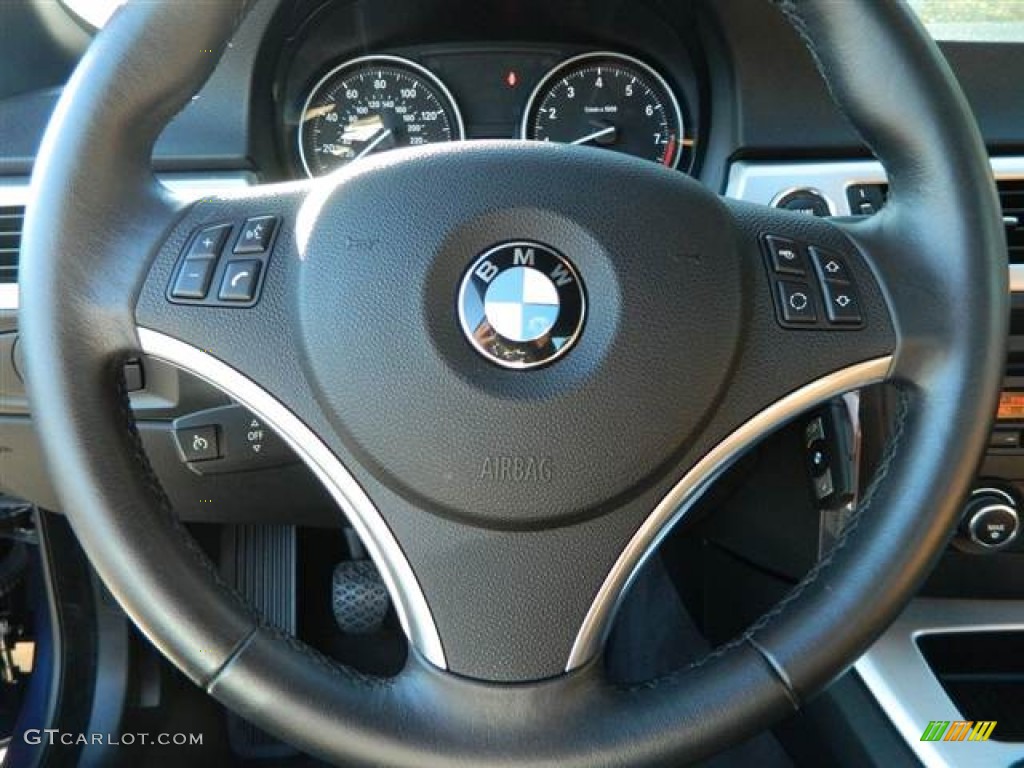 2011 BMW 3 Series 335i Convertible Saddle Brown Dakota Leather Steering Wheel Photo #74419624