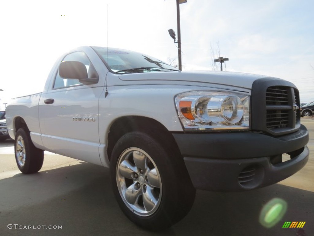 2007 Ram 1500 ST Regular Cab - Bright White / Medium Slate Gray photo #4