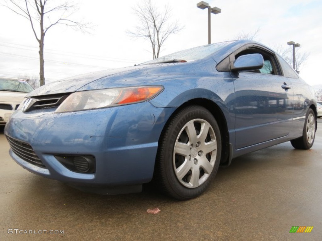 2008 Civic LX Coupe - Atomic Blue Metallic / Gray photo #1