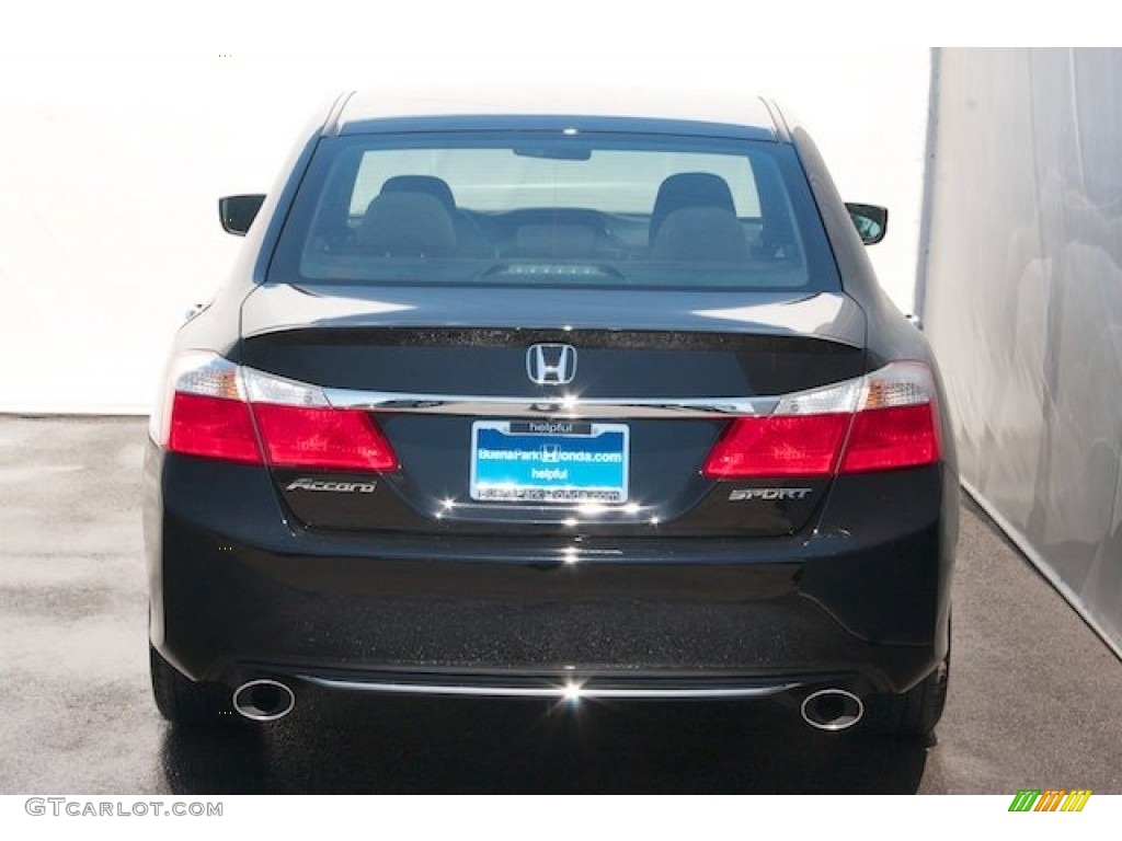 2013 Accord Sport Sedan - Crystal Black Pearl / Black photo #6