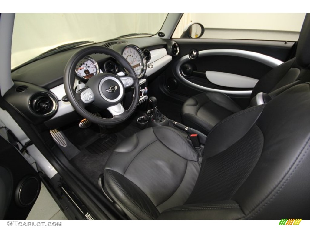 Punch Carbon Black Leather Interior 2010 Mini Cooper S Camden 50th Anniversary Hardtop Photo #74426858
