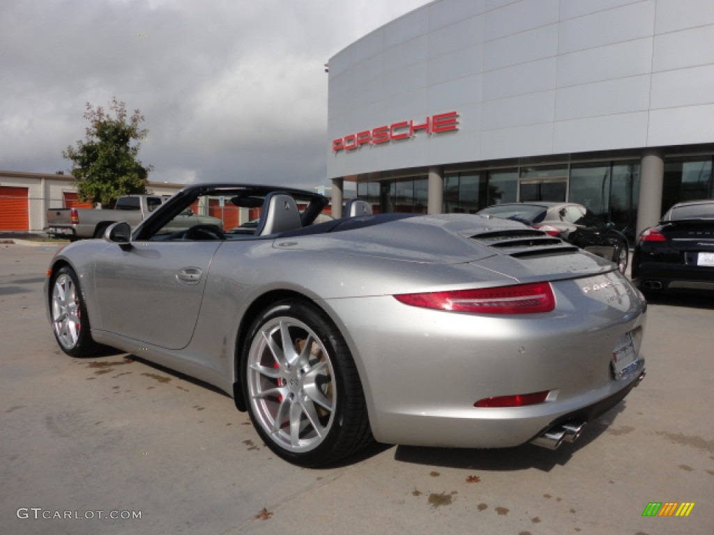 Platinum Silver Metallic 2013 Porsche 911 Carrera S Cabriolet Exterior Photo #74426905