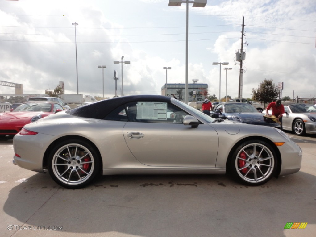 Platinum Silver Metallic 2013 Porsche 911 Carrera S Cabriolet Exterior Photo #74426935