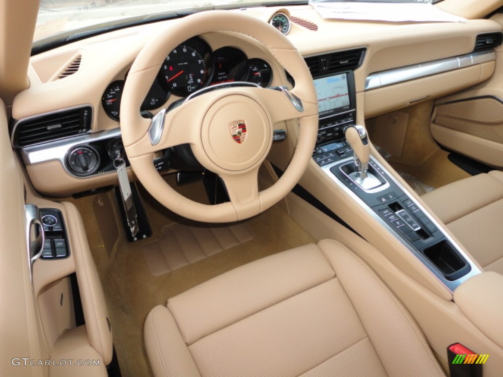Luxor Beige Interior 2013 Porsche 911 Carrera Cabriolet Photo #74427102
