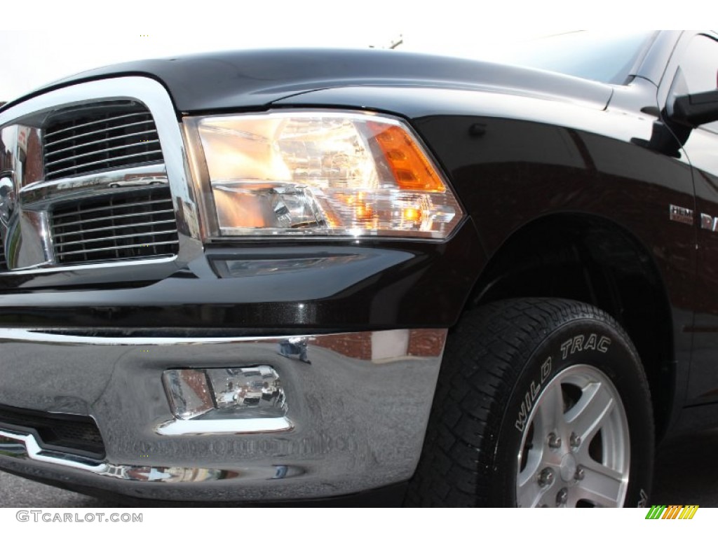 2011 Ram 1500 Big Horn Quad Cab 4x4 - Brilliant Black Crystal Pearl / Dark Slate Gray/Medium Graystone photo #22