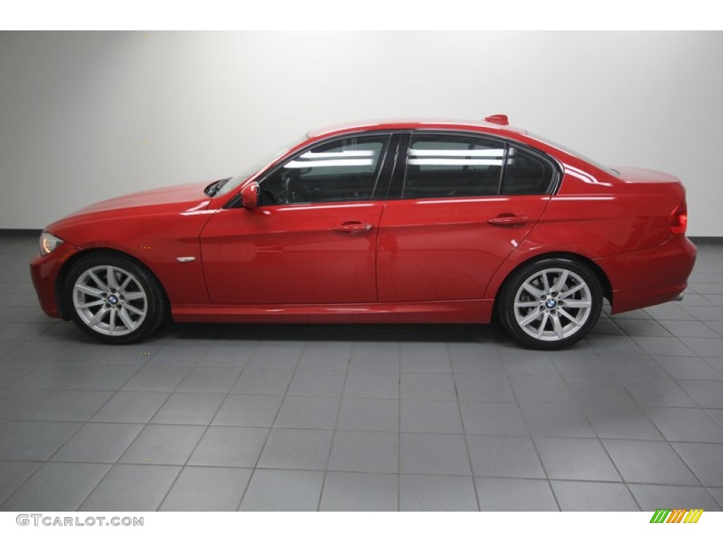 2010 3 Series 328i Sedan - Crimson Red / Black photo #2