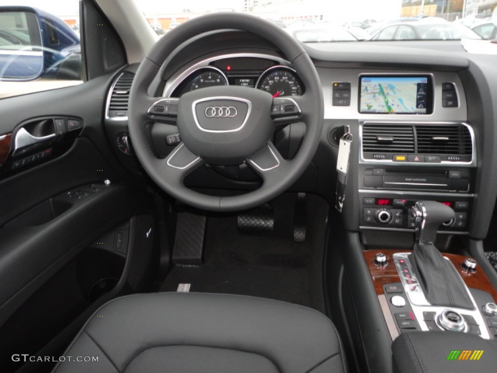 2013 Audi Q7 3.0 S Line quattro Black Dashboard Photo #74429005