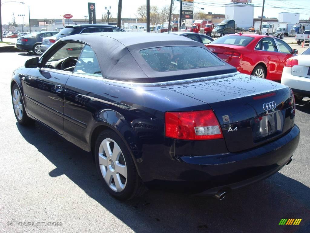 2006 A4 1.8T Cabriolet - Moro Blue Pearl Effect / Platinum photo #8