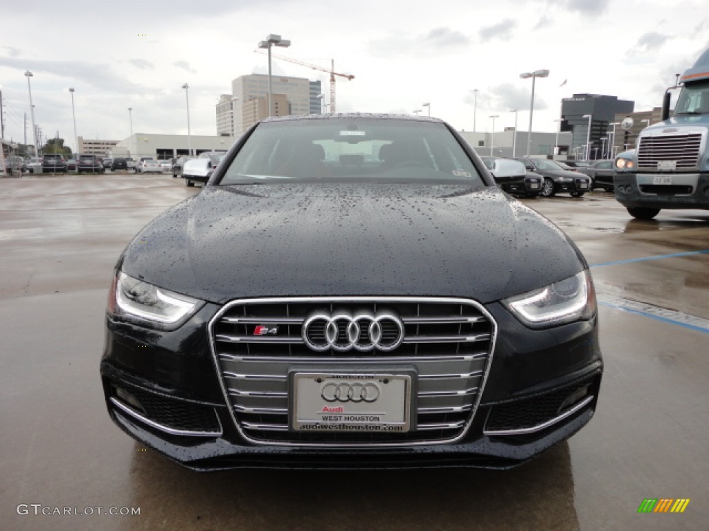 2013 S4 3.0T quattro Sedan - Moonlight Blue Metallic / Black/Magma Red photo #2