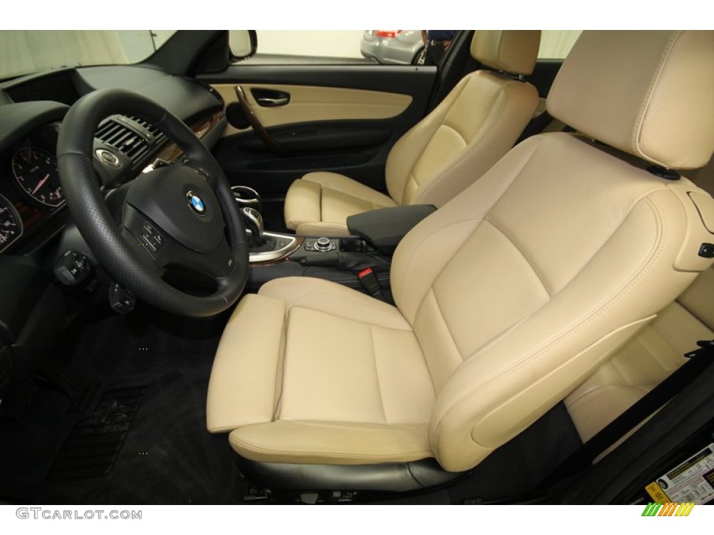 2012 1 Series 135i Coupe - Black Sapphire Metallic / Savanna Beige photo #3