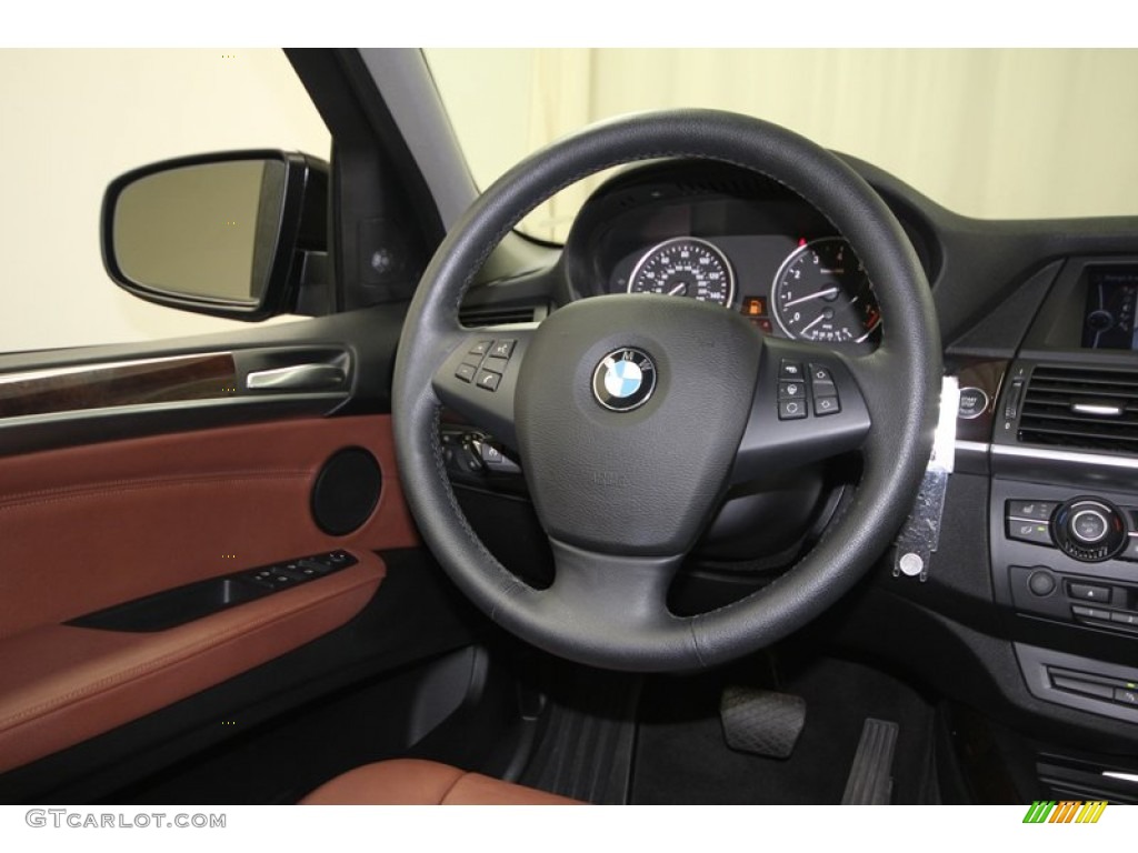 2012 BMW X5 xDrive35i Premium Cinnamon Brown Steering Wheel Photo #74432101