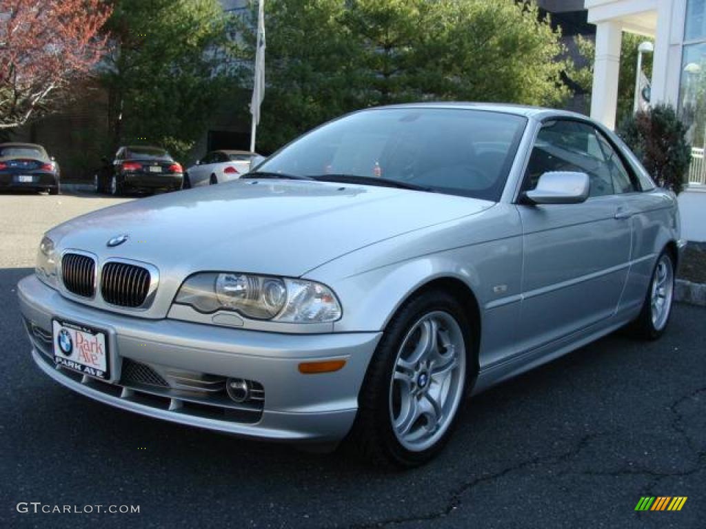 2002 3 Series 330i Convertible - Titanium Silver Metallic / Black photo #4