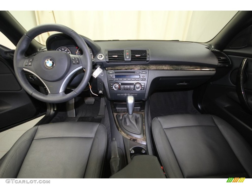 2010 BMW 1 Series 128i Convertible Black Dashboard Photo #74432956