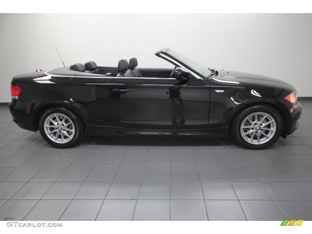 2010 1 Series 128i Convertible - Jet Black / Black photo #7