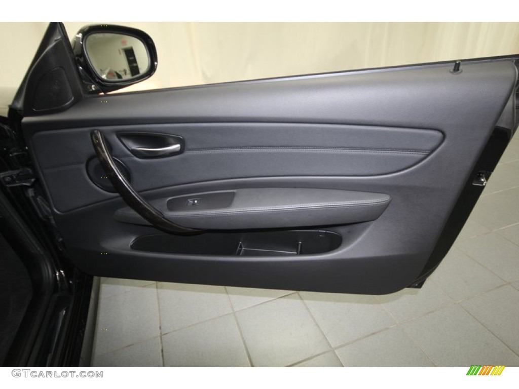 2010 BMW 1 Series 128i Convertible Black Door Panel Photo #74433043