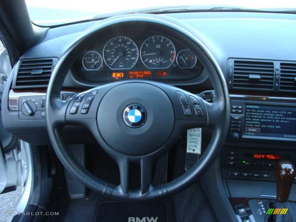 2002 3 Series 330i Convertible - Titanium Silver Metallic / Black photo #13