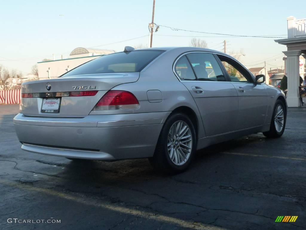 2003 7 Series 745Li Sedan - Titanium Silver Metallic / Black/Black photo #3