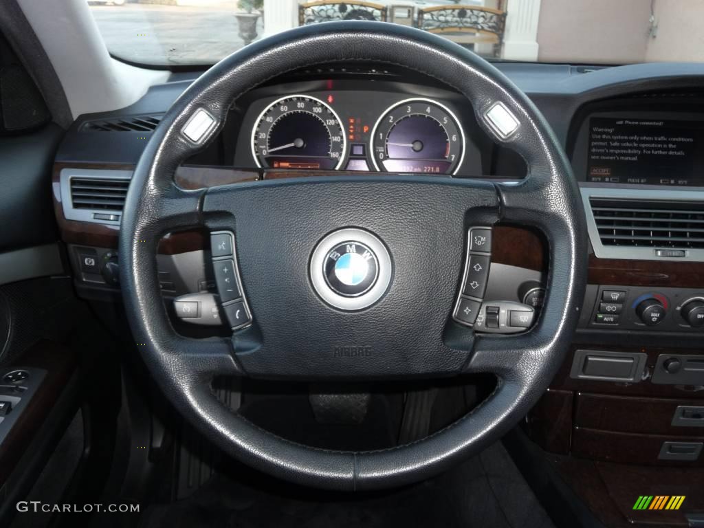 2003 7 Series 745Li Sedan - Titanium Silver Metallic / Black/Black photo #10