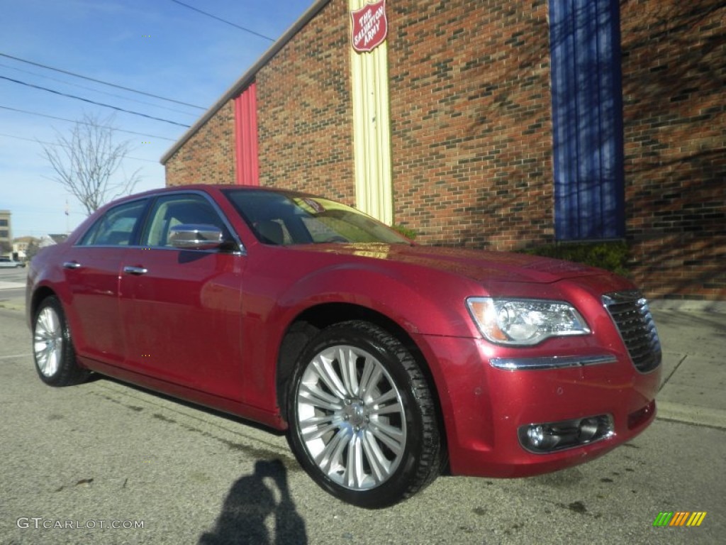 2011 300 C Hemi - Deep Cherry Red Crystal Pearl / Dark Frost Beige/Light Frost Beige photo #1