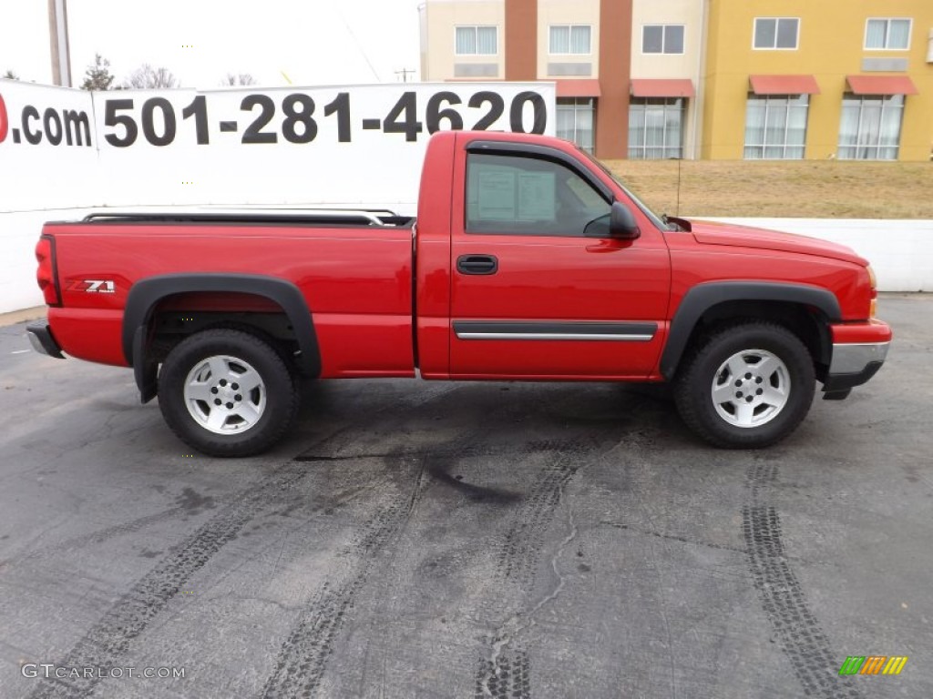 2006 Silverado 1500 Z71 Regular Cab 4x4 - Victory Red / Dark Charcoal photo #8