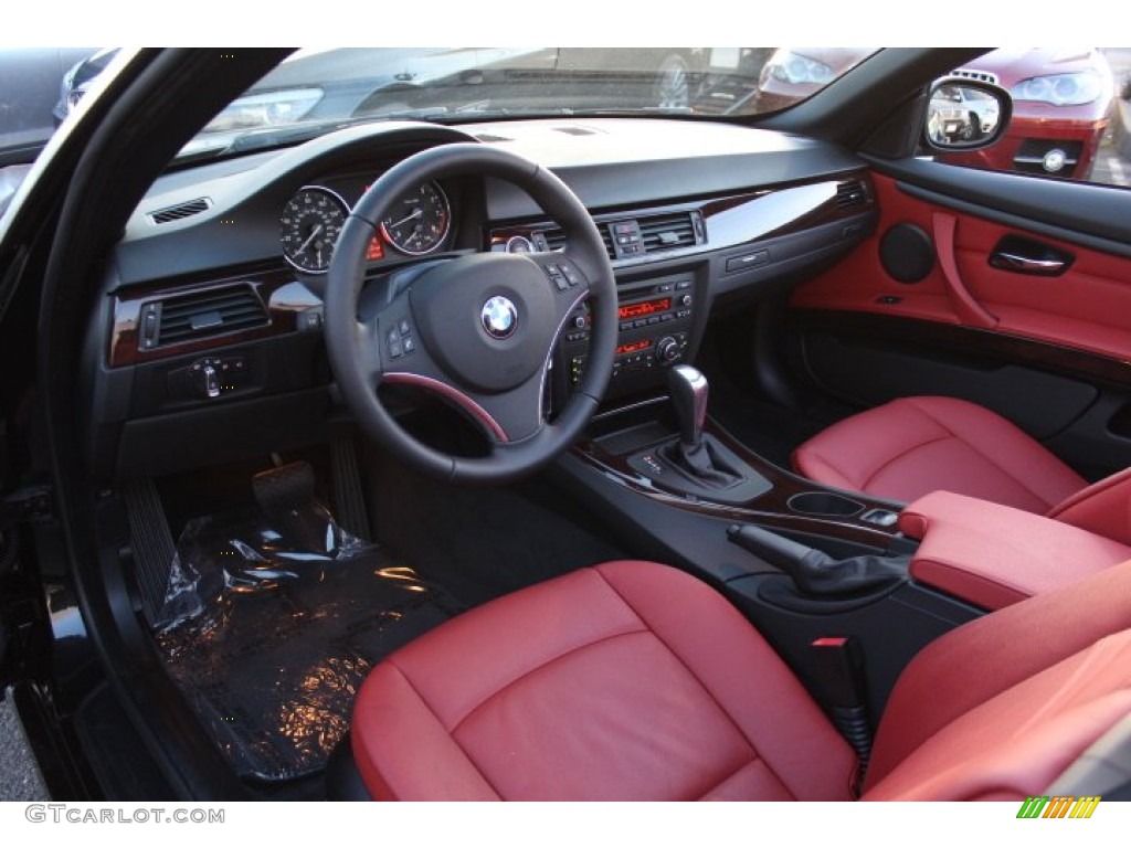 Coral Red/Black Interior 2012 BMW 3 Series 335i Convertible Photo #74436206