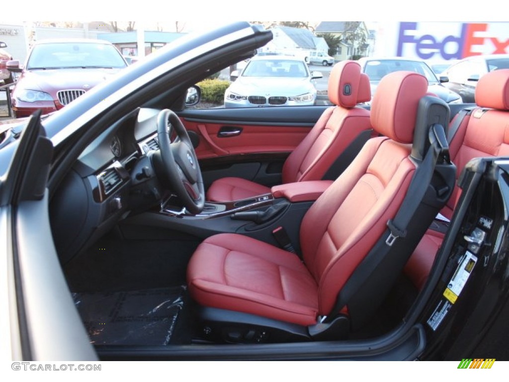 Coral Red/Black Interior 2012 BMW 3 Series 335i Convertible Photo #74436224