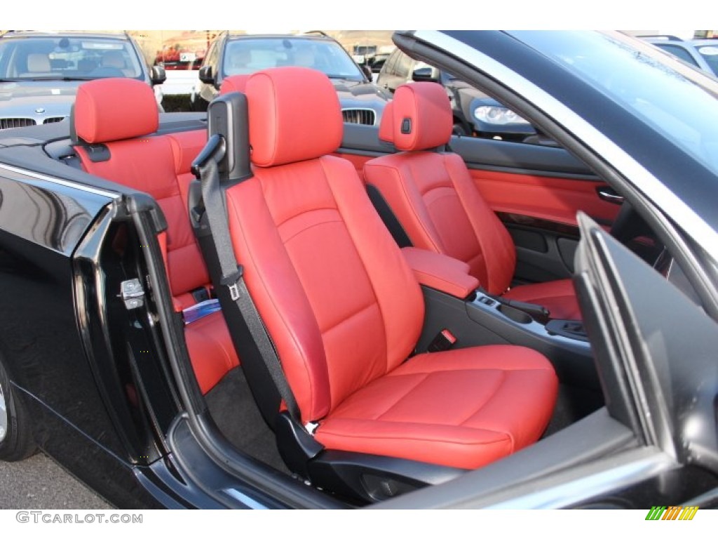 Coral Red/Black Interior 2012 BMW 3 Series 335i Convertible Photo #74436491