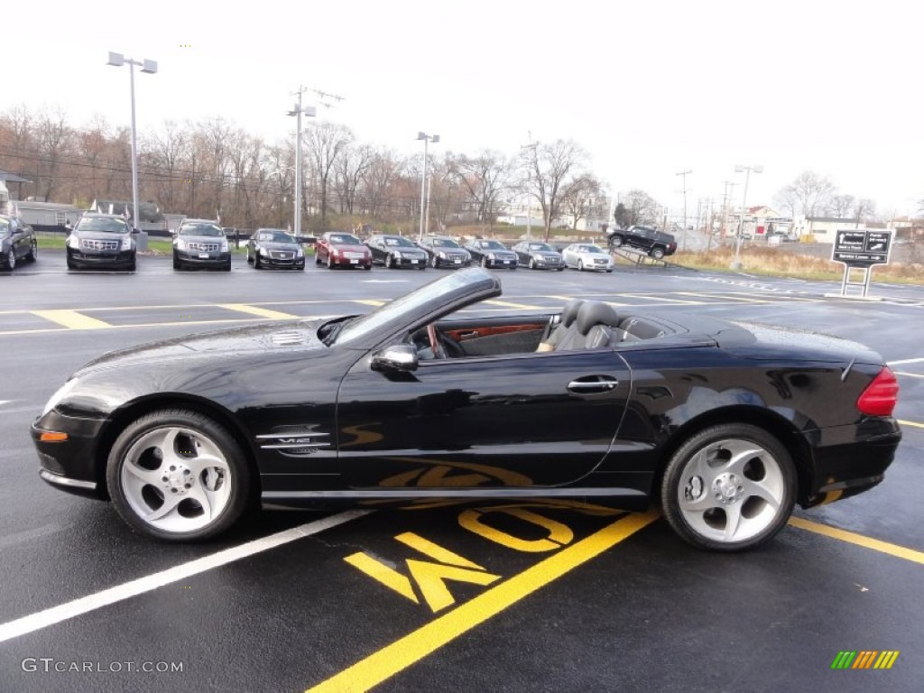 Black 2005 Mercedes-Benz SL 600 Roadster Exterior Photo #74436536