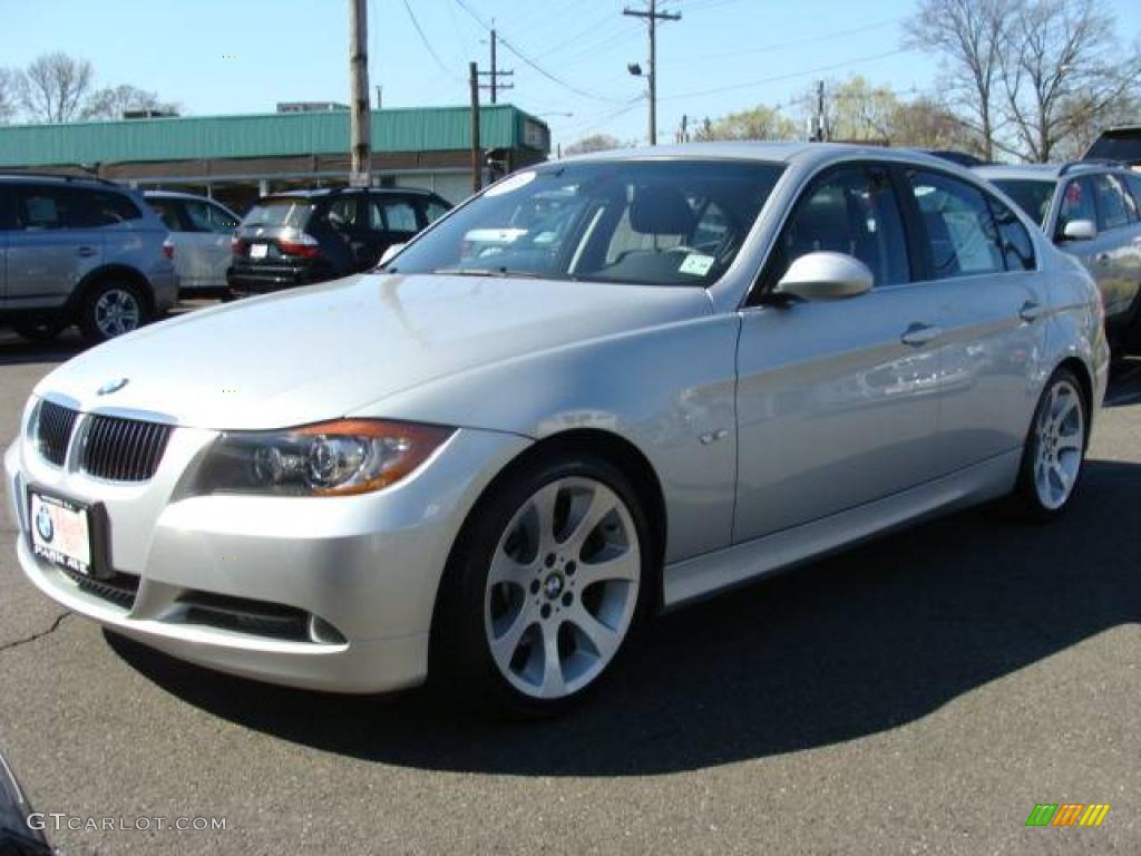 2006 3 Series 330i Sedan - Titanium Silver Metallic / Black photo #4