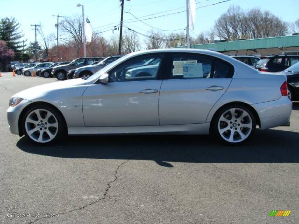 2006 3 Series 330i Sedan - Titanium Silver Metallic / Black photo #5