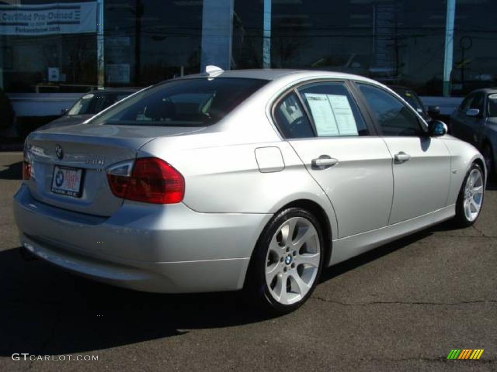 2006 3 Series 330i Sedan - Titanium Silver Metallic / Black photo #8